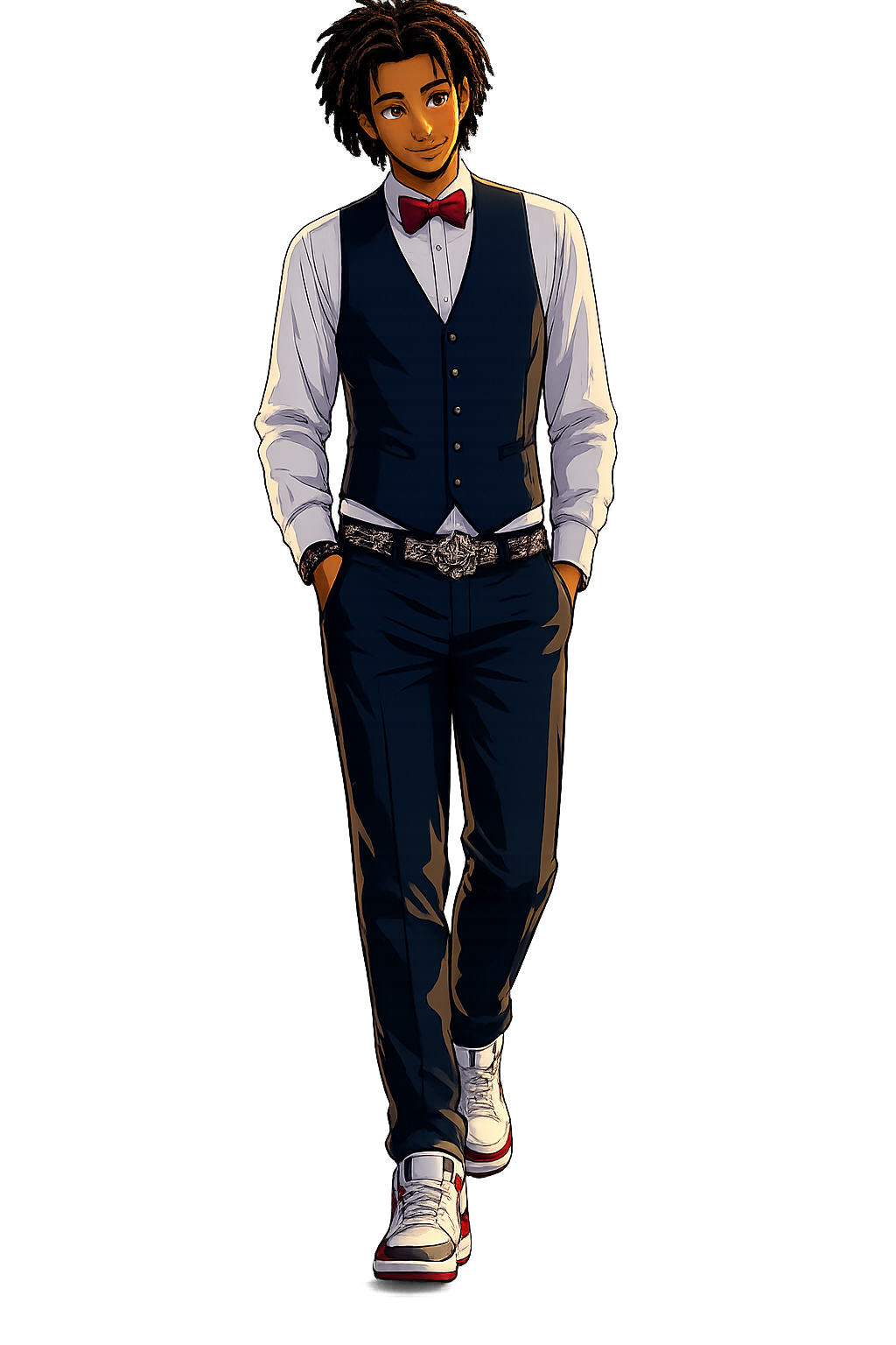 Stylized portrait cutout used in the family creative transformation.